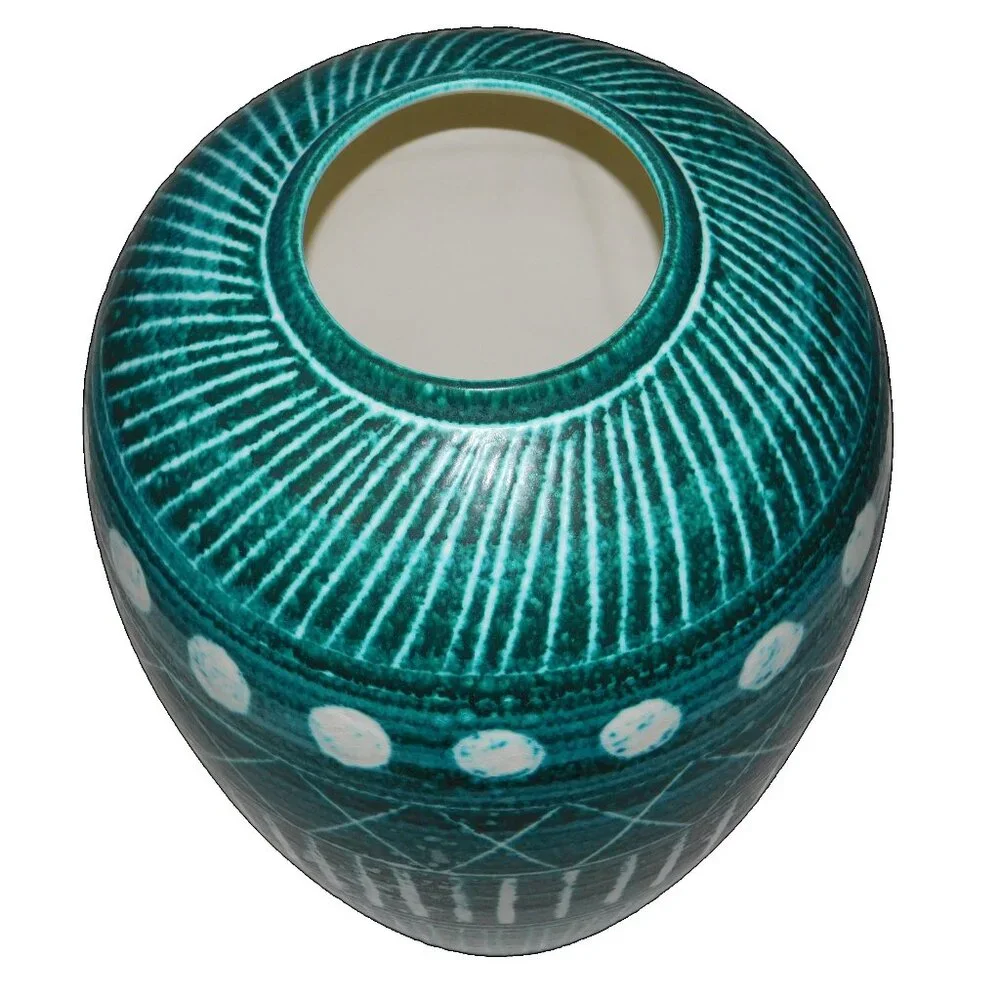 Aerin Calinda Tall Tapered Vase Deco Rimini Green Made in Italy